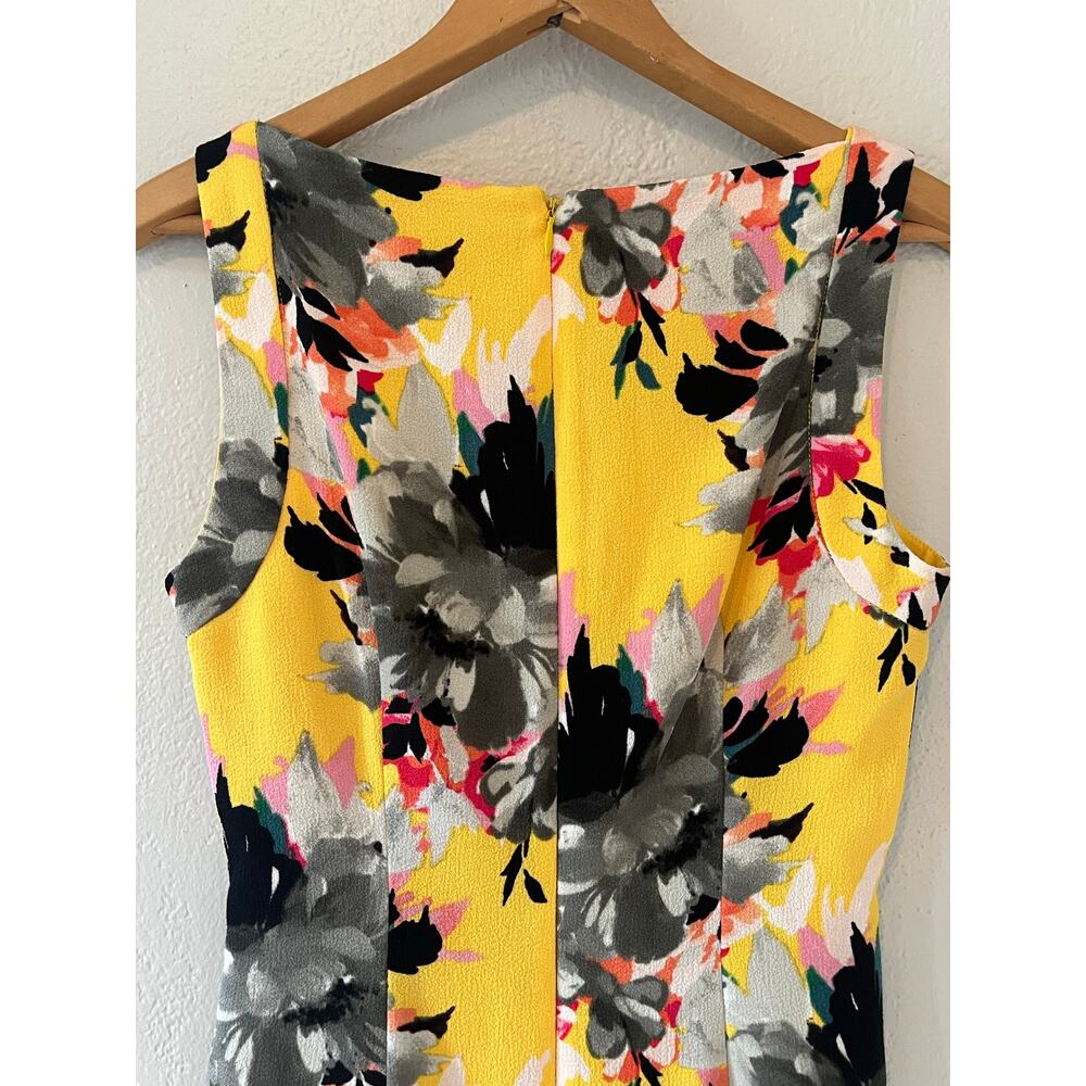Women's Maggy London Yellow Floral Spring Summer Dress Size US 4 - Picture 7 of 8